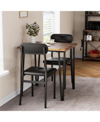 Small Dining Table Set for 2, Small Kitchen Table and Chairs Set of 2, 3Pcs Dining Room Table Set with 2 Upholstered Chairs