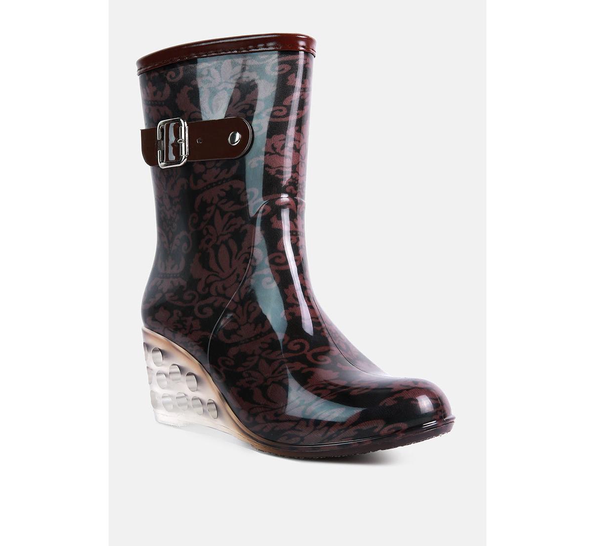 drench clear wedge rainboots