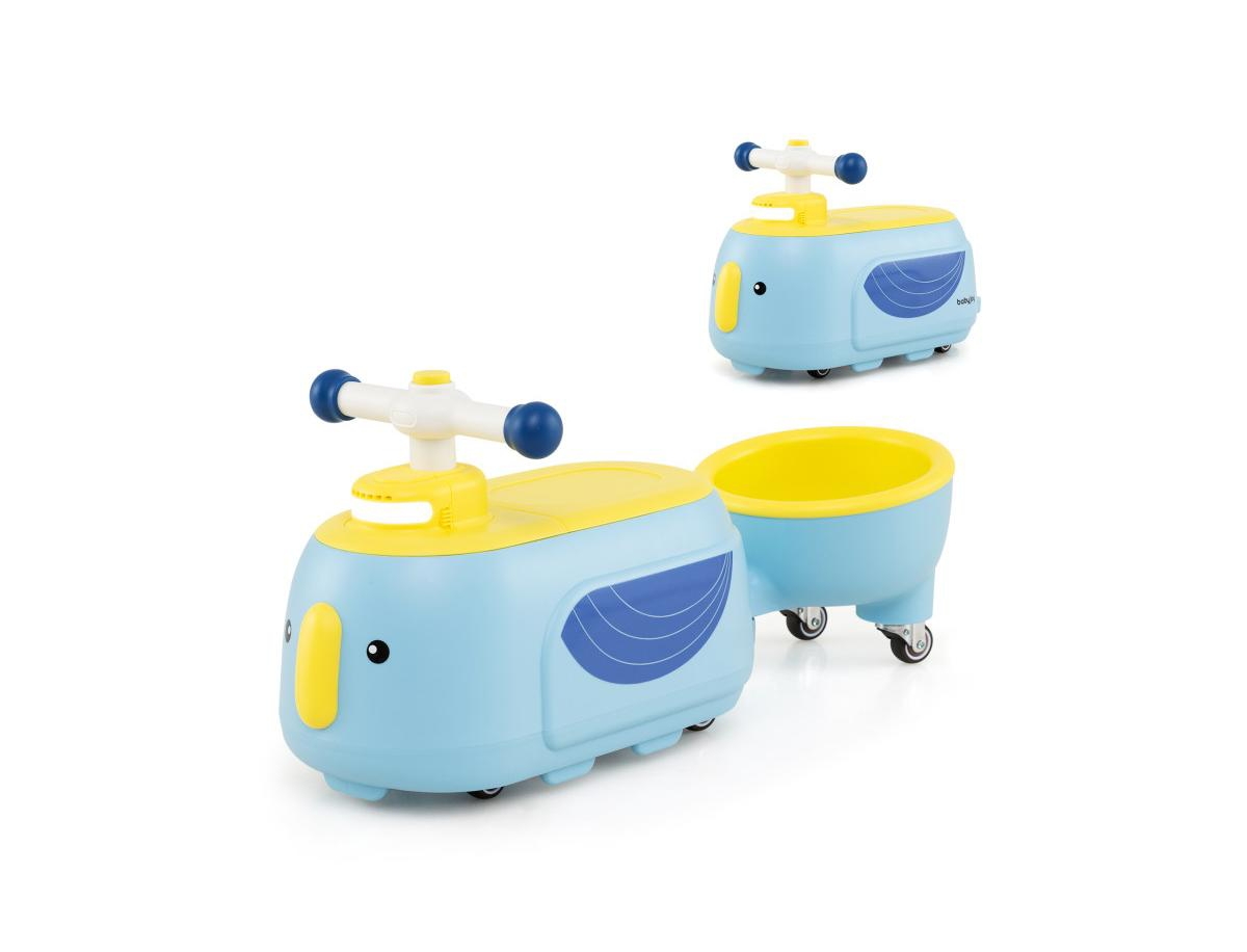 Slickblue Kids Toddler Ride On Vehicle with Trailer and Light Music