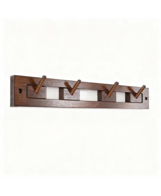 Wall-Mounted Coat Rack with 4 Hooks, High-Load Capacity, Adjustable Storage