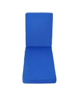 Chaise Lounge Cushion, Waterproof Fade-Resistant Outdoor Replacement Sun Lounger Cushion with Ties