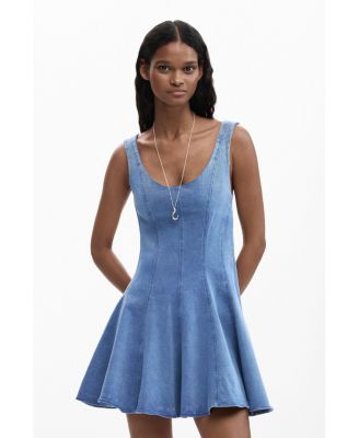 Women's Skater dress denim effect