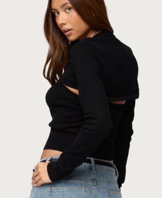 Women's Knit Two Piece Shrug & Tube Top