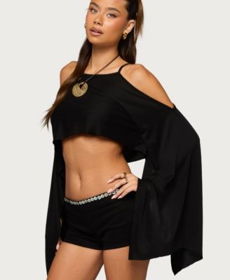Women's Ivanna Cutout Cape Cropped Top