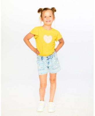 Big Girls Light Blue Denim Shorts