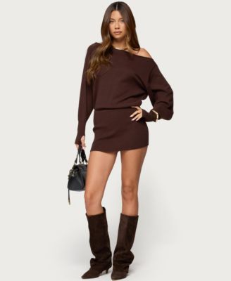 Women's Eve Off Shoulder Knit Mini Dress