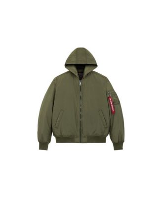 Men's Ma-1 Hooded Oxford Flight Jacket
