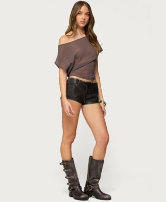 Women's Noria Sheer Chiffon Off Shoulder Top