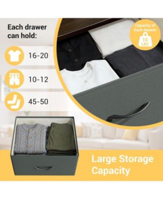 Stylish 3-Drawer Dresser with Removable Fabric Bins, Multi-Functional Storage Organizer for Bedroom, Living Room, Closet, Entryway, Hallway