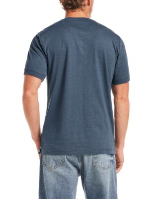 Men's Short-Sleeve Melange Henley Shirt