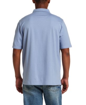 Men's Cotton Twill Short-Sleeve Button Down Knit Shirt