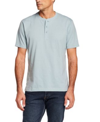 Men's Short-Sleeve Micro-Stripe Henley T-Shirt