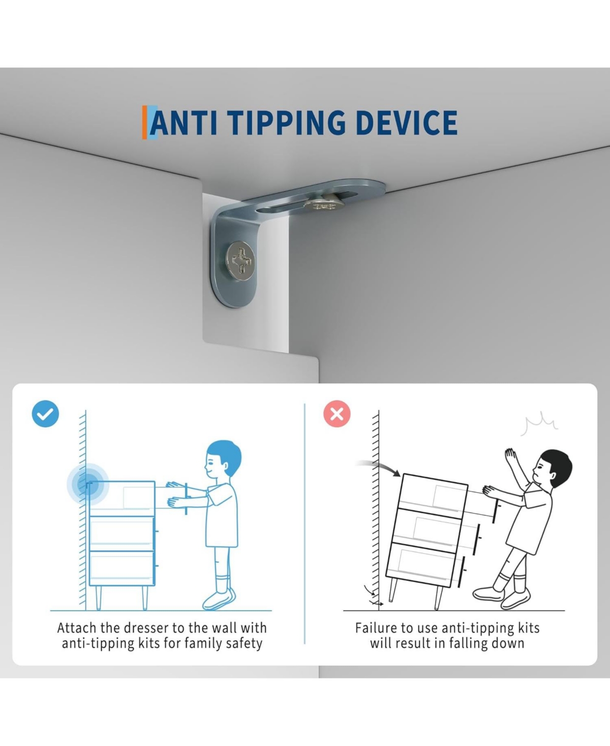 Gaomon Wooden 3-Drawer Linen-Textured Modern Dresser with Handles & Legs