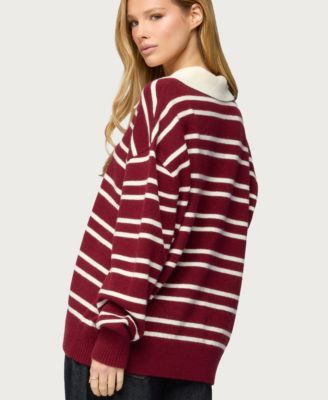 Women's Rilynn Striped Polo Sweater