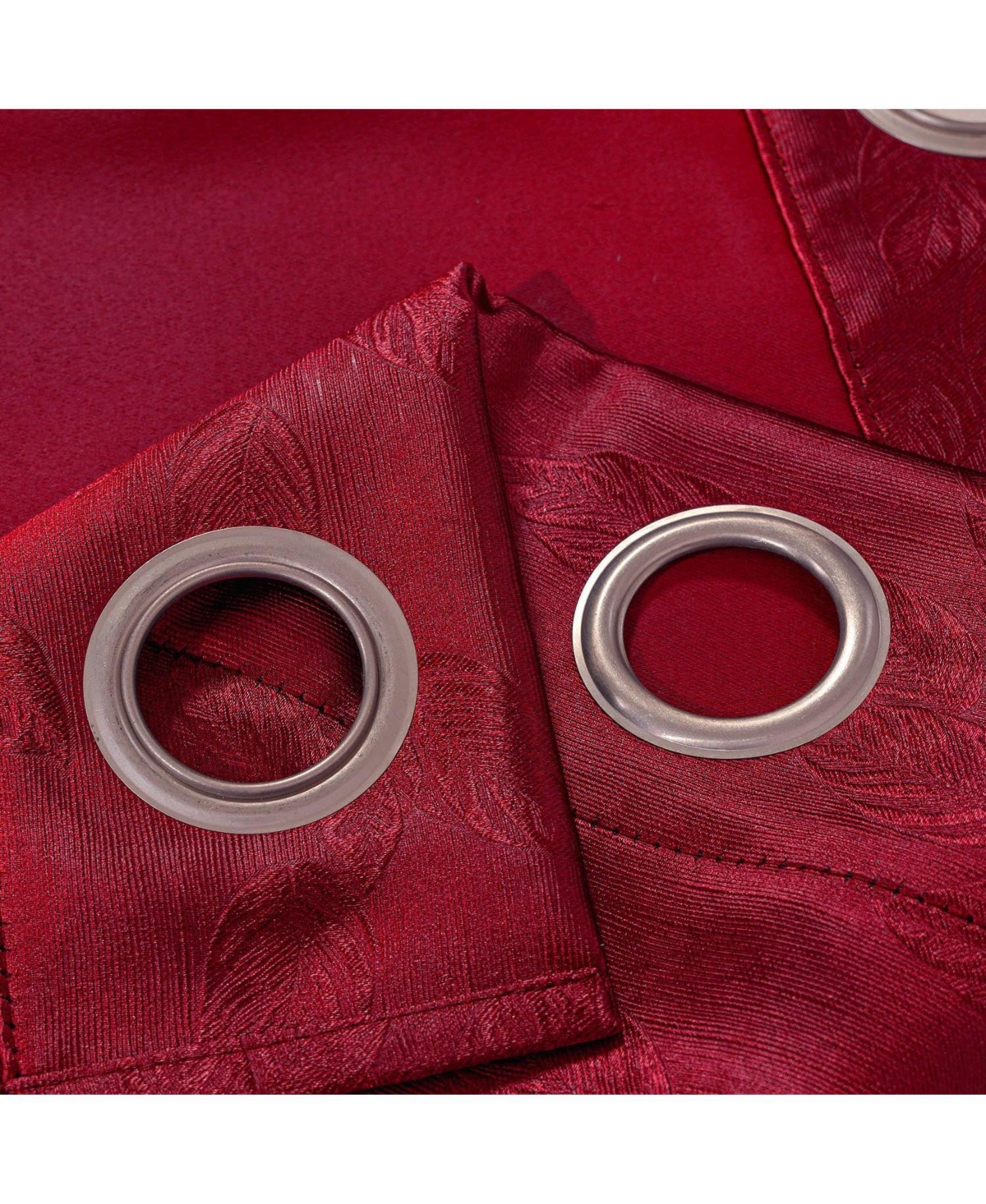 Olivia Gray 100% Polyester 200 Gsm Arlo Embossed Blackout Grommet Curtain Panel 54" x 84