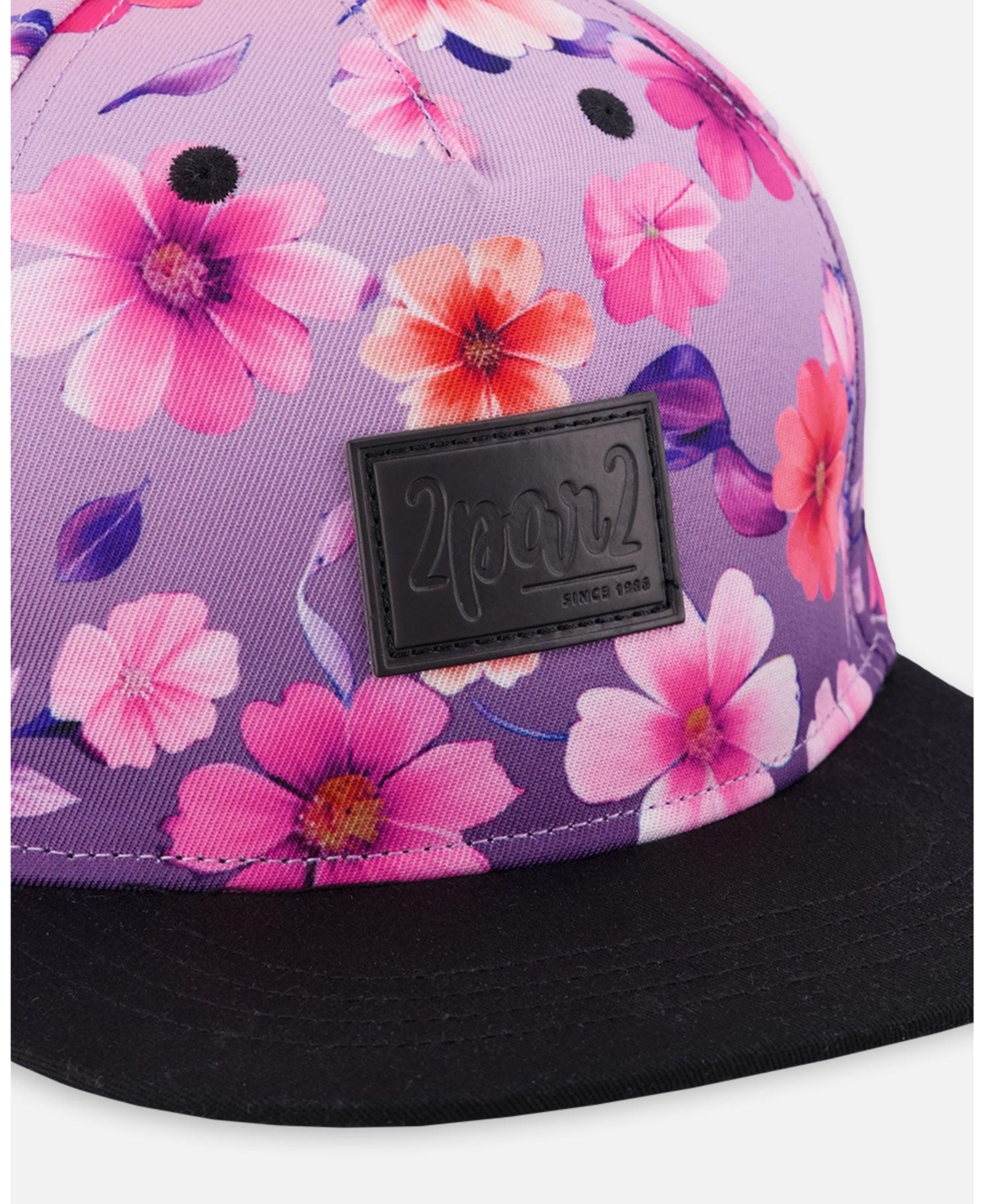 Draft - Deux par Girl Cap Mauve Floral Gradient Toddler|Child