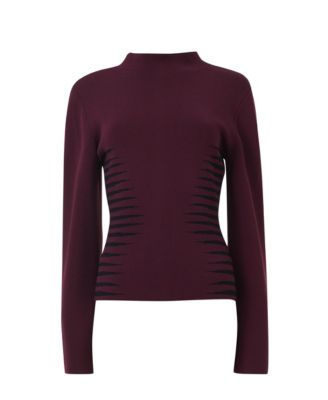 Women's Jacquard Knit Fitted Top