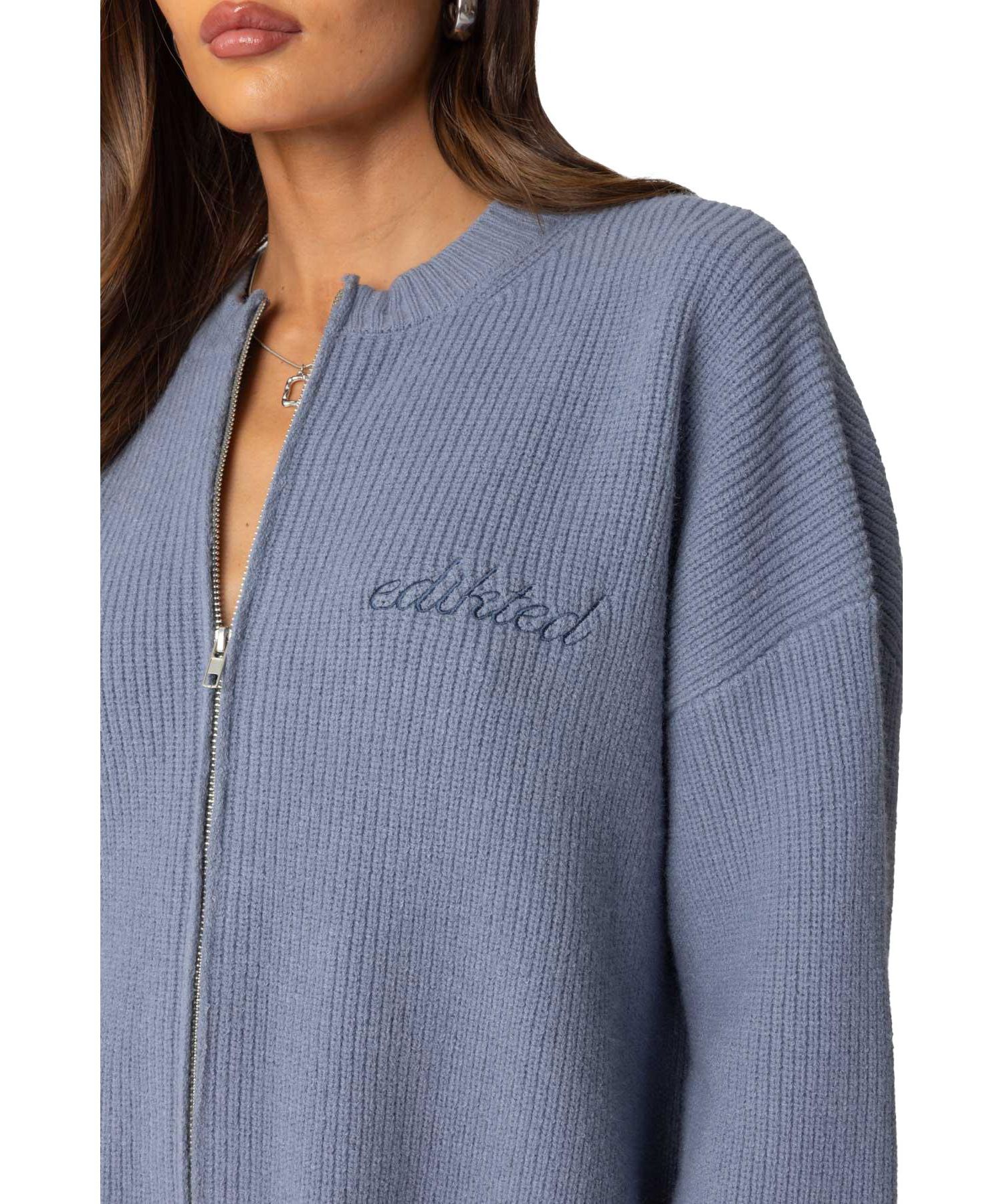 Women's Kris Ribbed Knit Zip Up Sweater