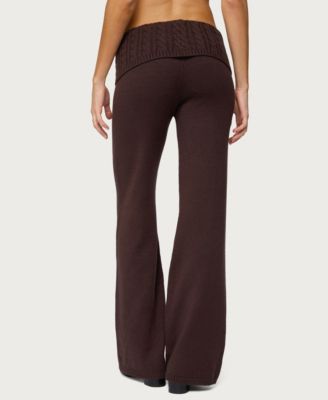 Women's Lula Cable Knit Foldover Pants