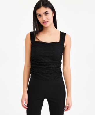 Women's Lace Ruched-Side Top