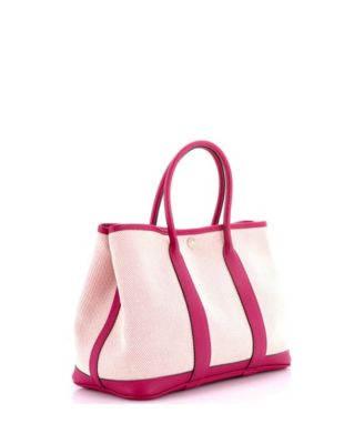 30 Garden Party Tote Toile and Leather