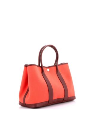 30 Garden Party Tote Toile and Leather