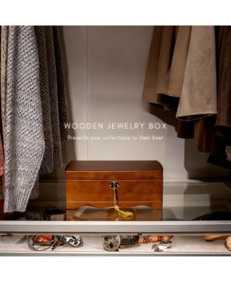 Wooden Jewelry Box with Lock for Women - Elegant Storage for Bracelets, Watches, Necklaces