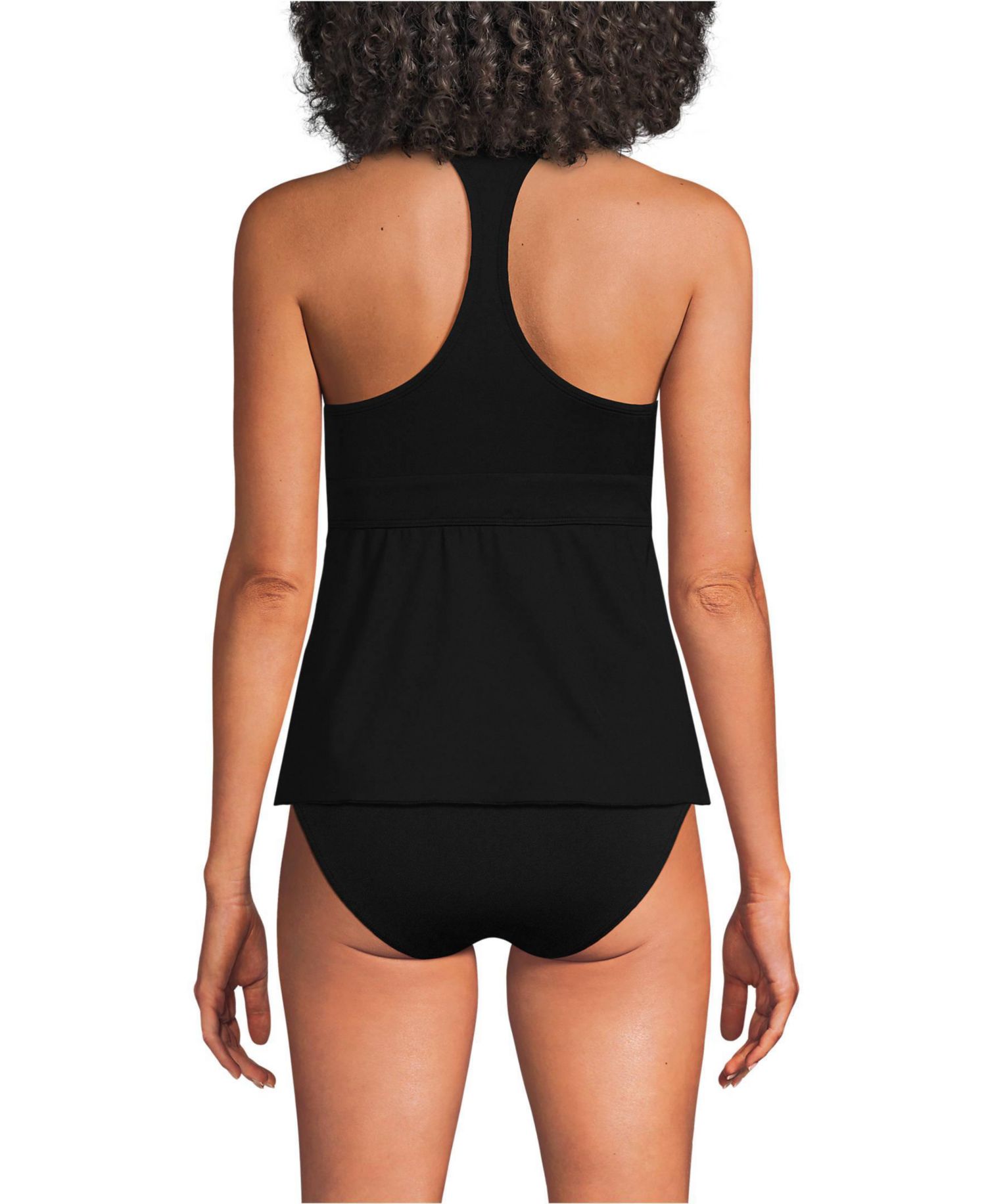 Women's V-neck Racerback Flutter Tankini