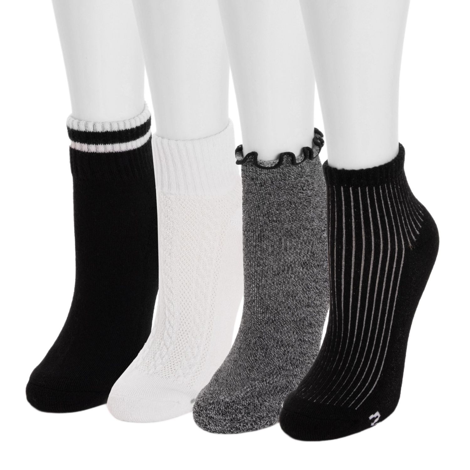 Women's Dream Step Mini Crew Socks, 4 Pair Pack