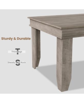 Farmhouse Dining Table for 6-8 People, 71" Long Wood Kitchen Table with Sturdy Frame & Rustic Wooden Finish, 6-8 Seats Large Rectangular Tables