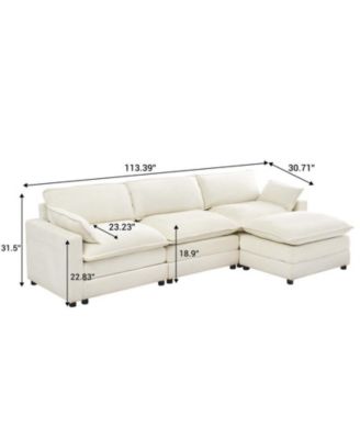 Heinen 113.39" Velvet Sofa