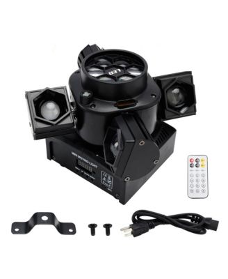 80W Stage Light with RGB, Gold & Laser Effects, DMX512/Auto Modes for Club & Party