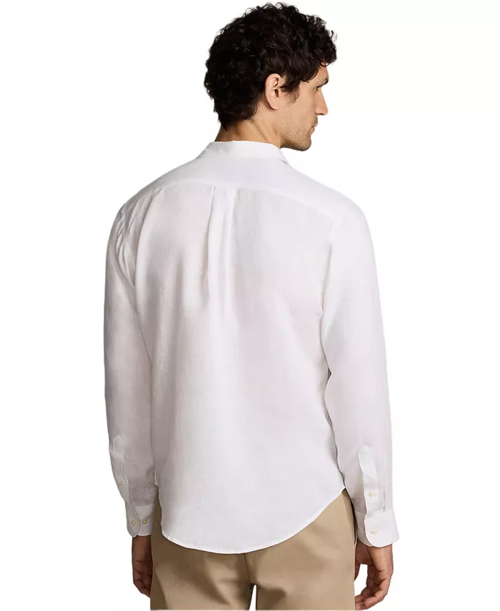 Men's Long Sleeve Linen Shirt - thumbnail 2
