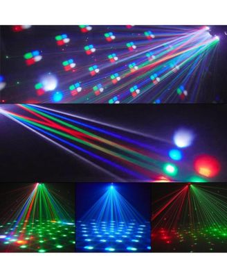5-in-1 Rotating Disco Ball Light with RGBW, Laser, Strobe & DMX Control