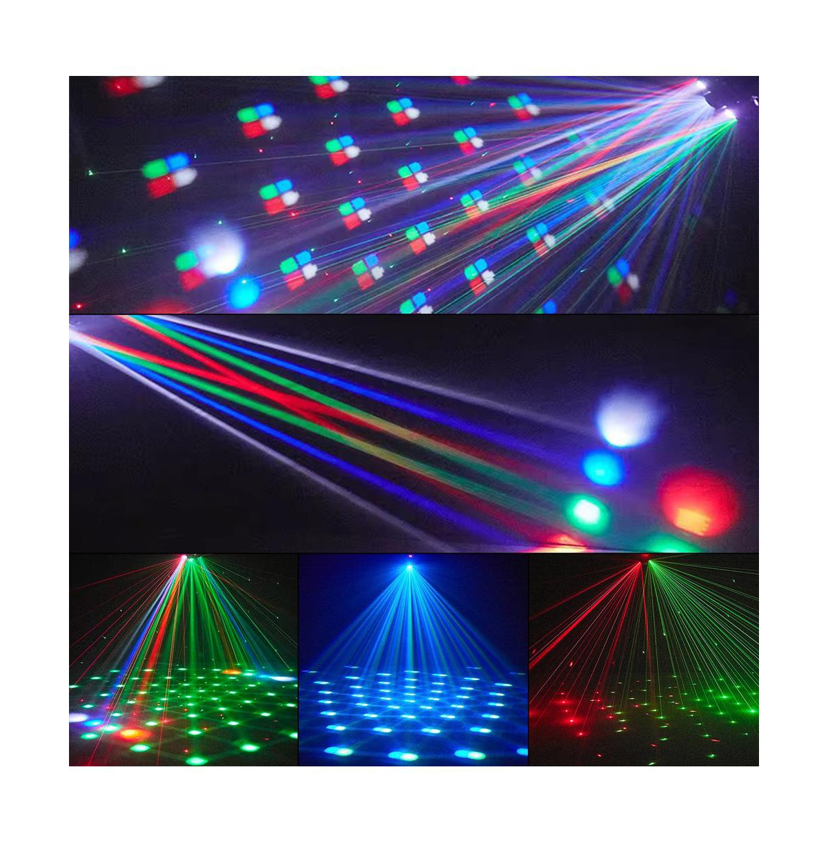 Artudatech 5-in-1 Rotating Disco Ball Light with Rgbw, Laser, Strobe & Dmx Control