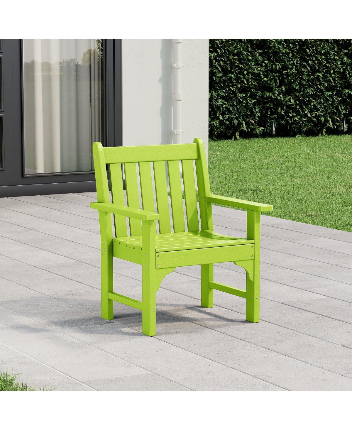 WestinTrends Outdoor Patio Hdpe Adirondack Dining Arm Chair
