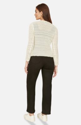 Women's Crochet Tie Front Cardigan