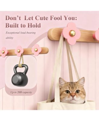 Wood Wall Hooks - Heavy Duty, 5 Pack