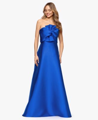 Women's Strapless Bow Front Ball Gown