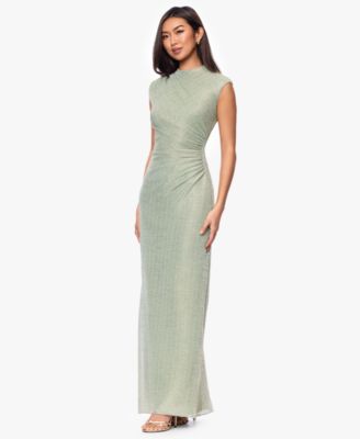 Women's Metallic Ruched Gown