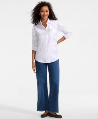 Women's No Iron Pinpoint Relaxed Fit Shirt