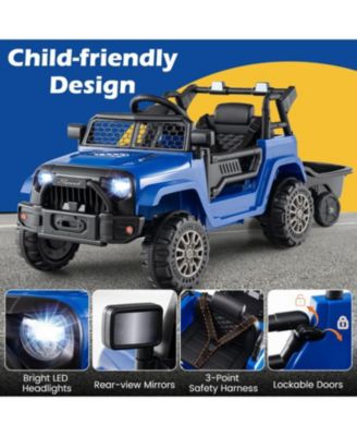 12V Kids Ride-On UTV with Detachable Trailer, Battery Powered