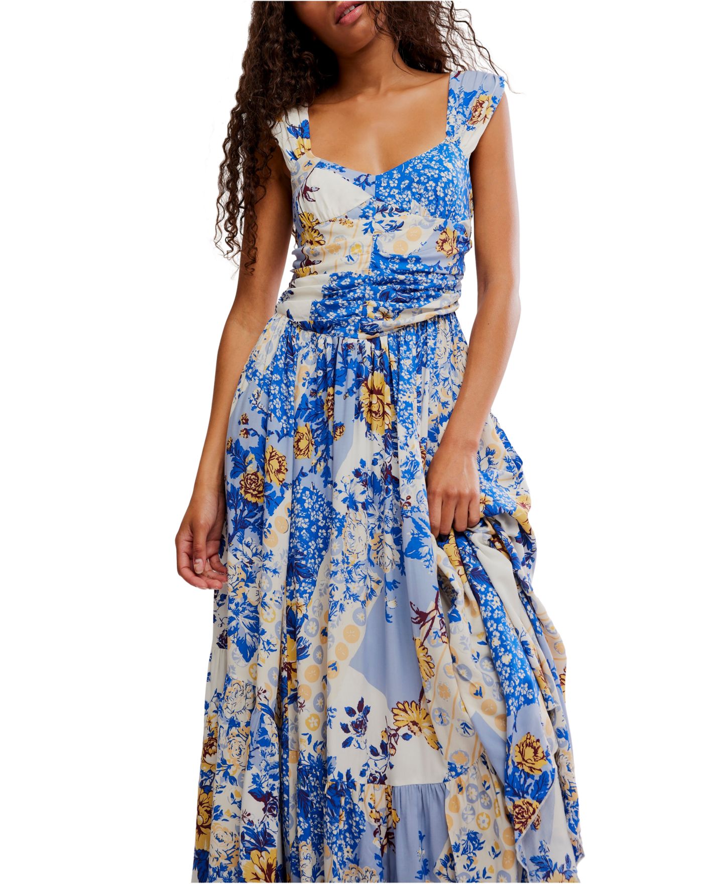Женское платье Free People Sasha Sleeveless Scoop Neck Maxi, цвет: Фарфоровый — фото 4