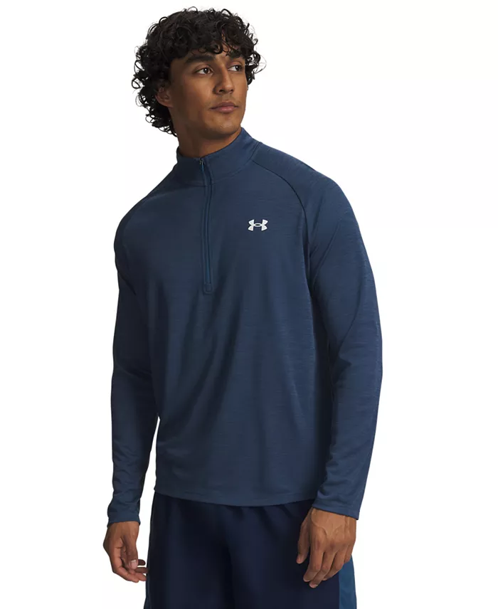 Men's UA Tech Space-Dyed Half-Zip Performance Sweatshirt - thumbnail 7