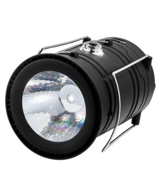 4-Pack Rechargeable LED Camping Lanterns, Solar and USB Charging, Collapsible, Power Bank Function