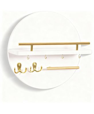 Home Decor，wall Decorative Key & Mail Holder with Hooks, Shelf, and Organizer