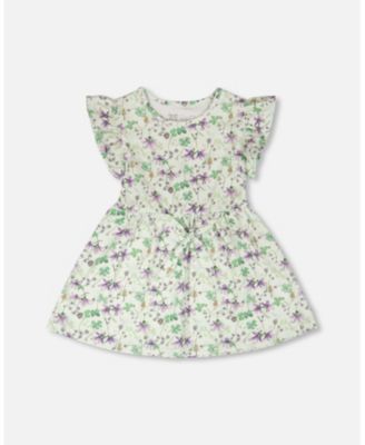 Baby Girls' Jersey Printed Flowers Dress