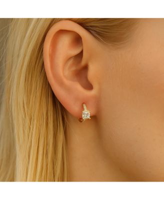 Lila Square-Cut Huggie Hoop Earrings