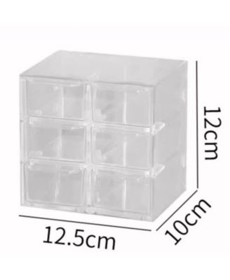 Clear 6-Grid Drawer DIY Organizer - Easy to Use & Practical Storage Box for DIY Beads, Jewelry & Craft Supplies