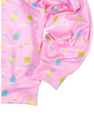 Big Girls Golf Print Performance Knit Jacket